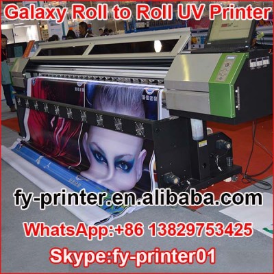 Latest Roll to Roll Flatbed UV Printer with UV LED Lamp from galaxy